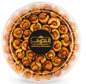 Pitted Dates Stuffed with Almonds - 40 Pieces, Acrylic Box