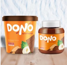 Exported Dono Chocolate Cream with Hazelnuts (Weight: 850 grams - 350 grams)