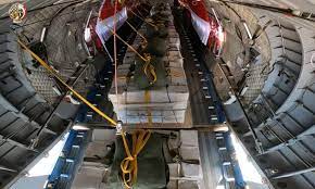 Egyptian Air Force airdrops tons of humanitarian aid into Gaza during Eid al Fitr