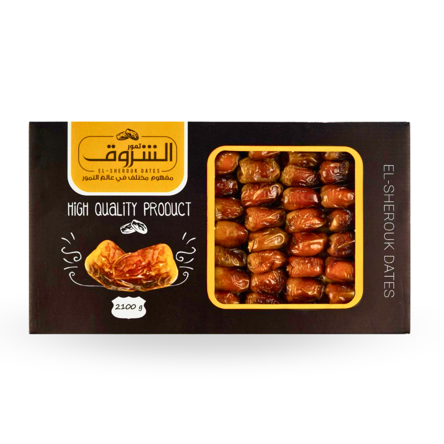 تمر نصف جاف بالنوي علبه 2100 جرام – صنع بكل فخر في مصر Semi-Dry Dates with Pits, 2.1 kg Box